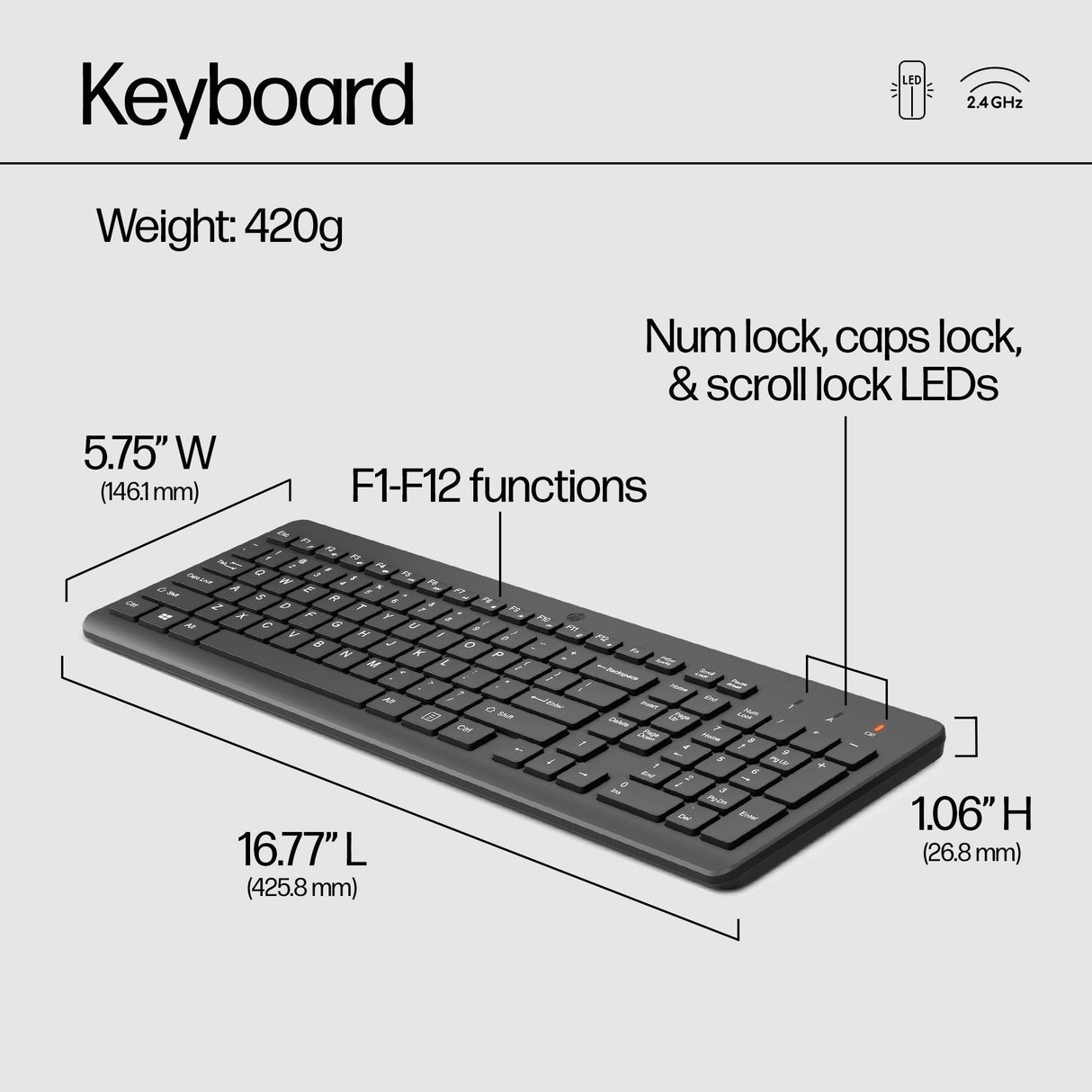 HP 330 Wireless Mouse and Keyboard Combination (2V9E6AA)