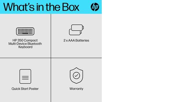HP 350 Compact Multi-Device Bluetooth Keyboard (692S8AA)