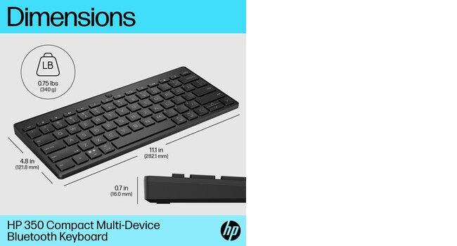 HP 350 Compact Multi-Device Bluetooth Keyboard (692S8AA)
