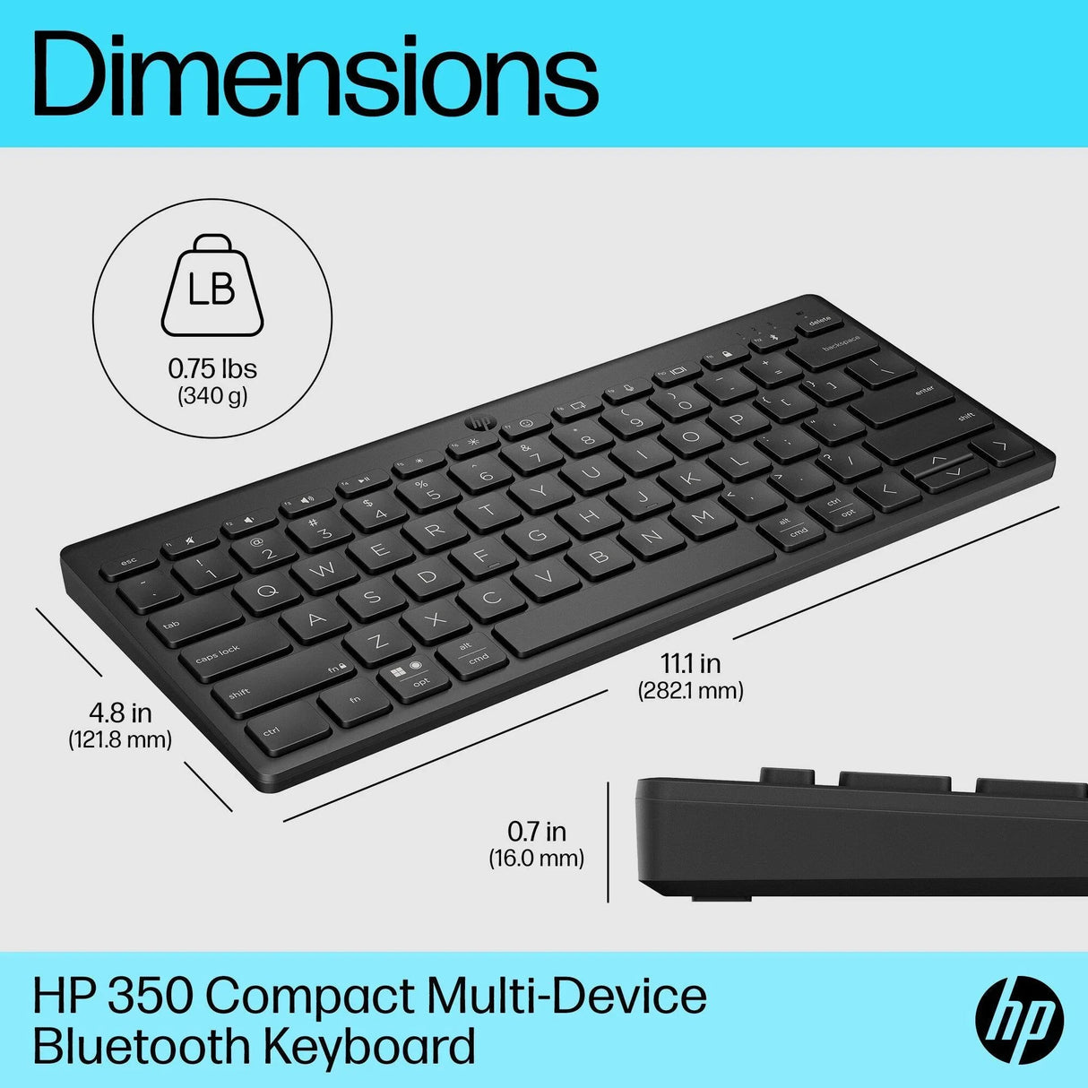 HP 350 – Membrane / Bluetooth / 65% – Office Keyboard