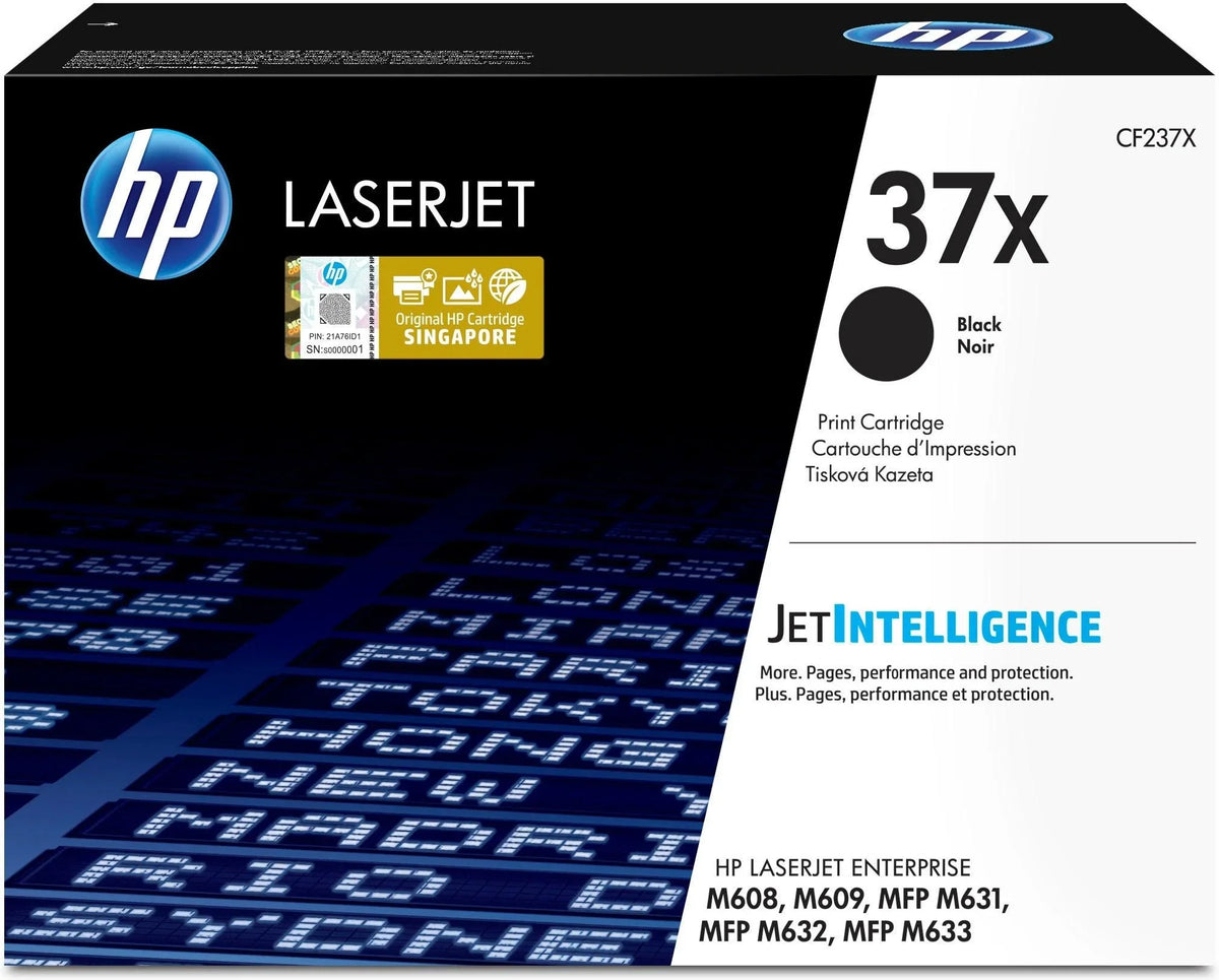 HP 37X High Yield Black Original LaserJet Toner Cartridge (CF237X)