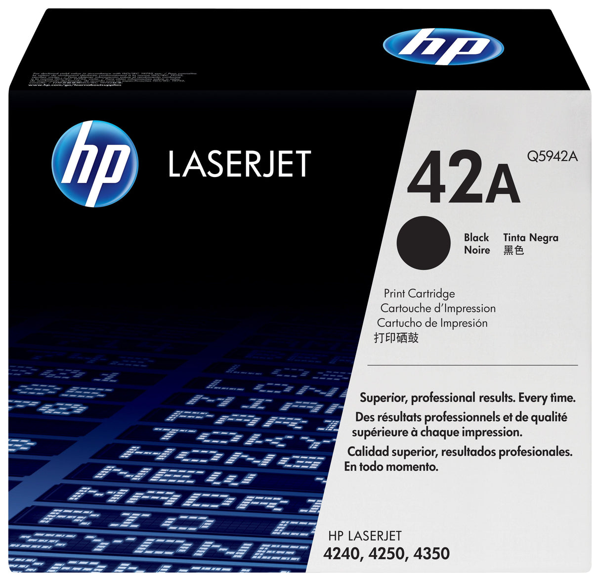 HP 42A Black Original LaserJet Toner Cartridge (Q5942A)