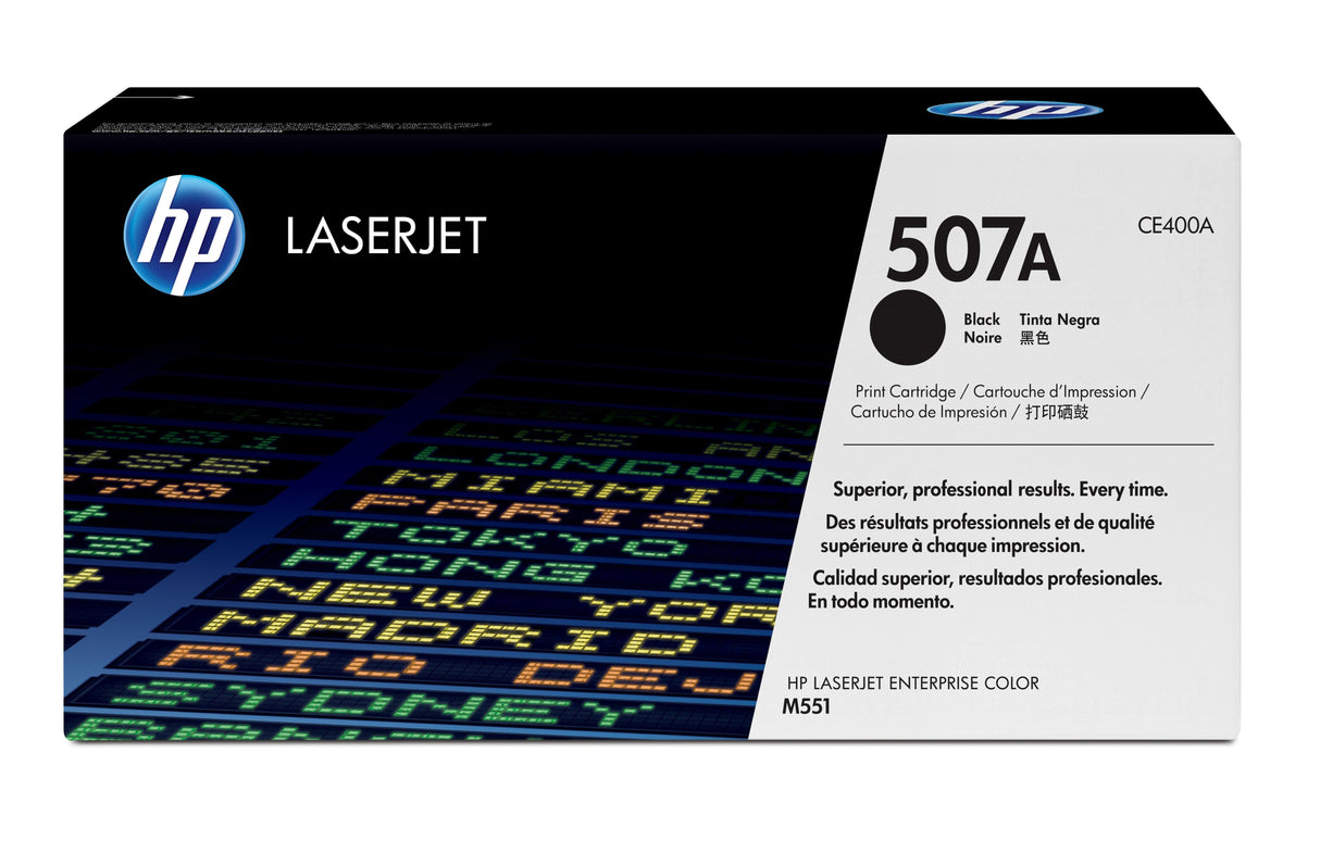 HP 507A Black Original LaserJet Toner Cartridge (CE400A)