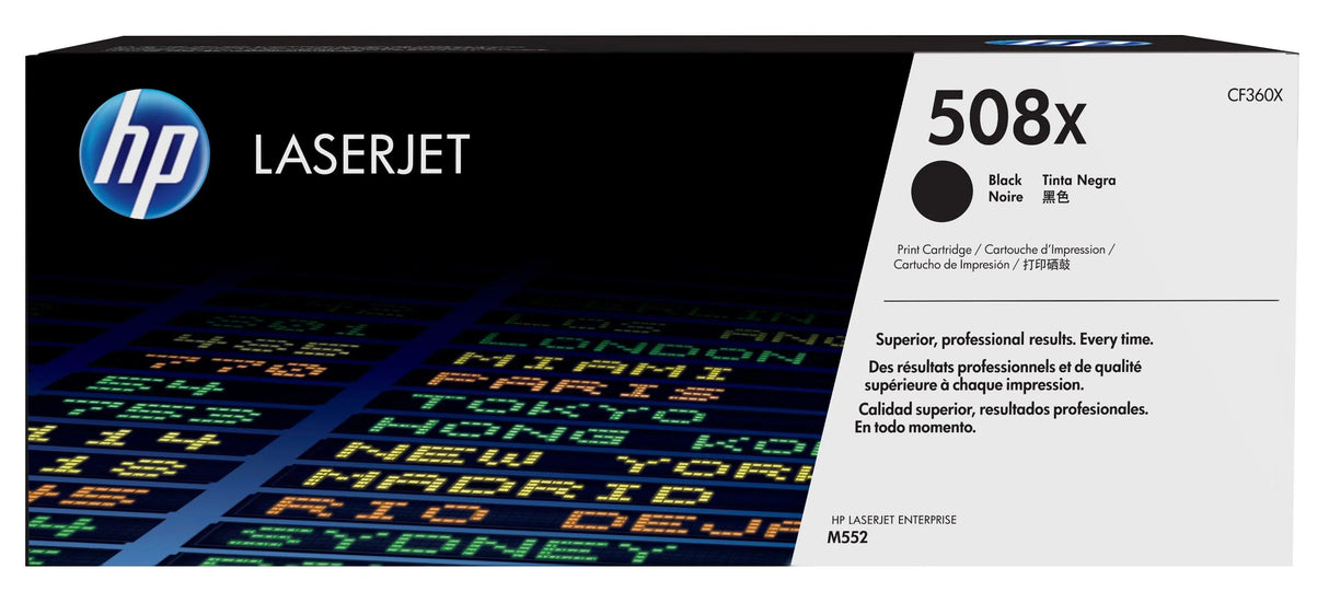 HP 508X High Yield Black Original LaserJet Toner Cartridge (CF360X)