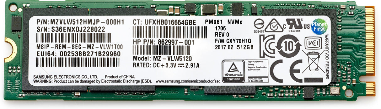 HP 512GB PCIe 4x4 NVMe TLC SSD (406L8AA)