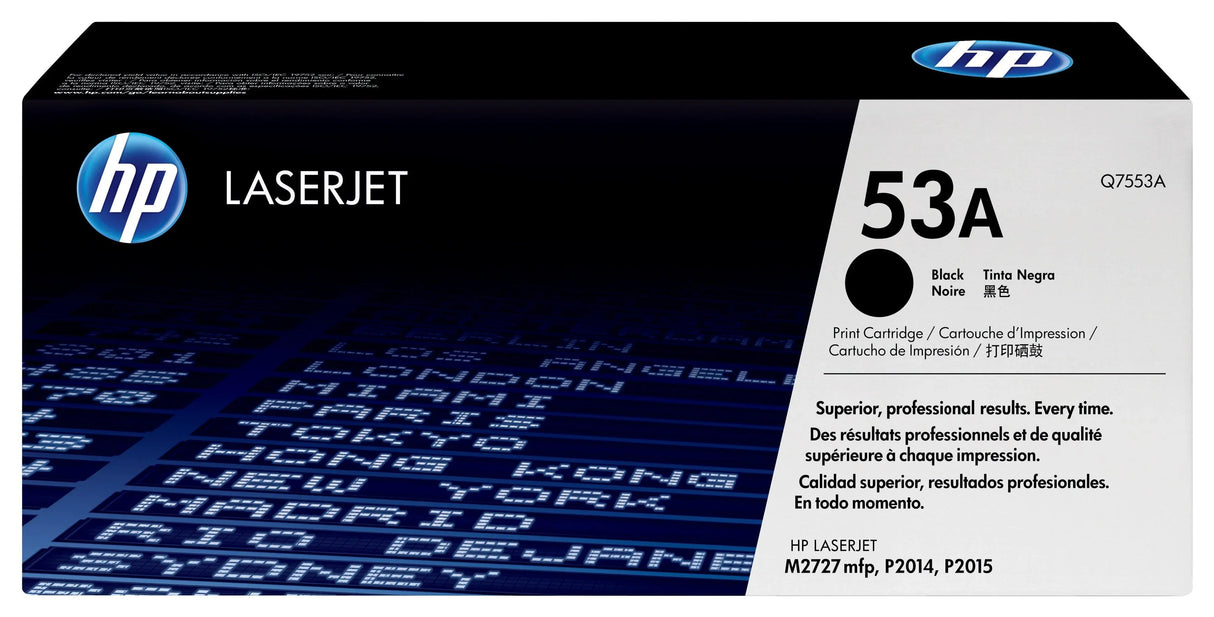 HP 53A Black Original LaserJet Toner Cartridge (Q7553A)