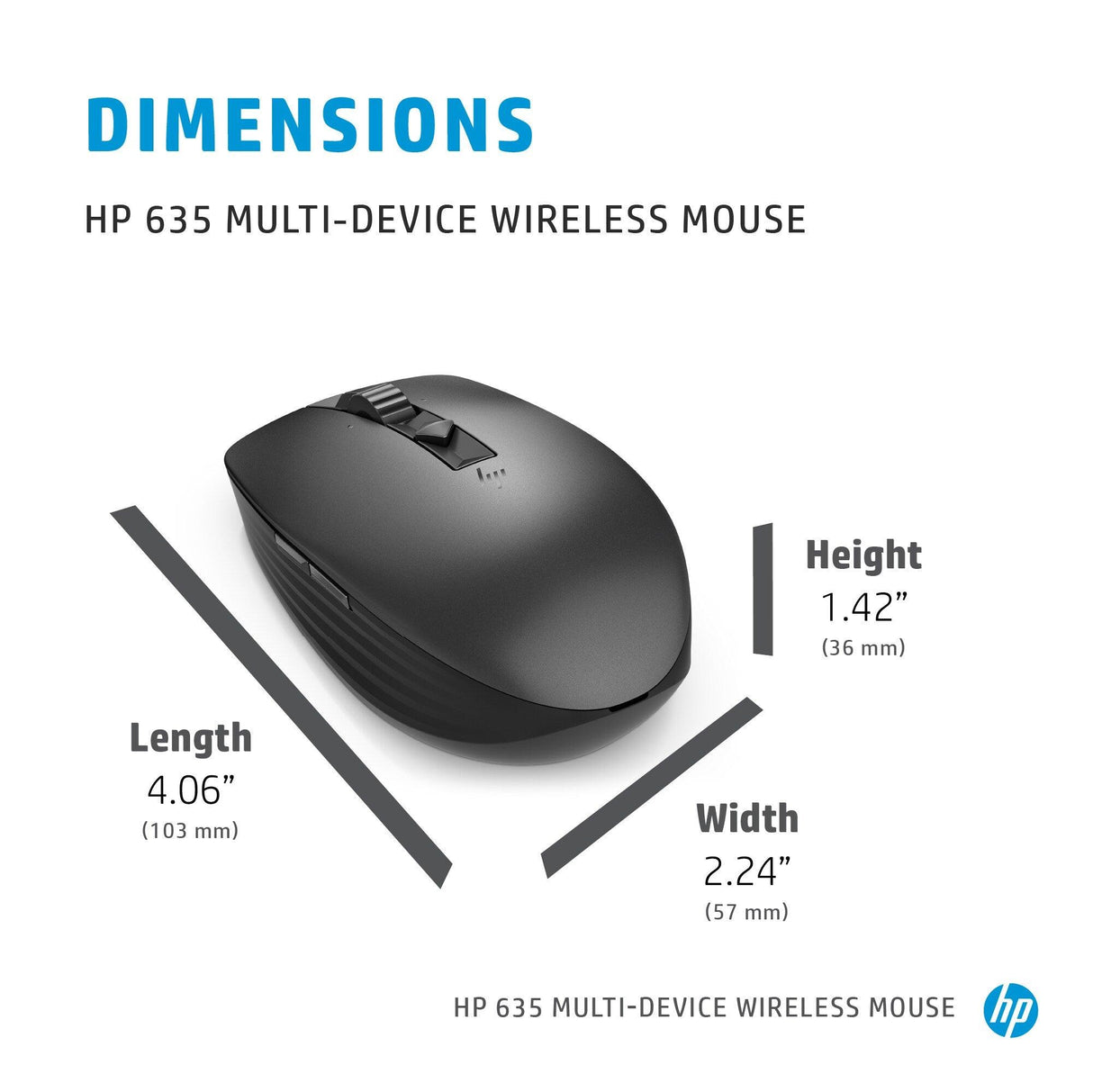 HP 635 Multi-Device Wireless Mouse (1D0K2AA)