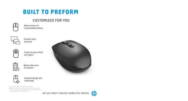 HP 635 Multi-Device Wireless Mouse (1D0K2AA)