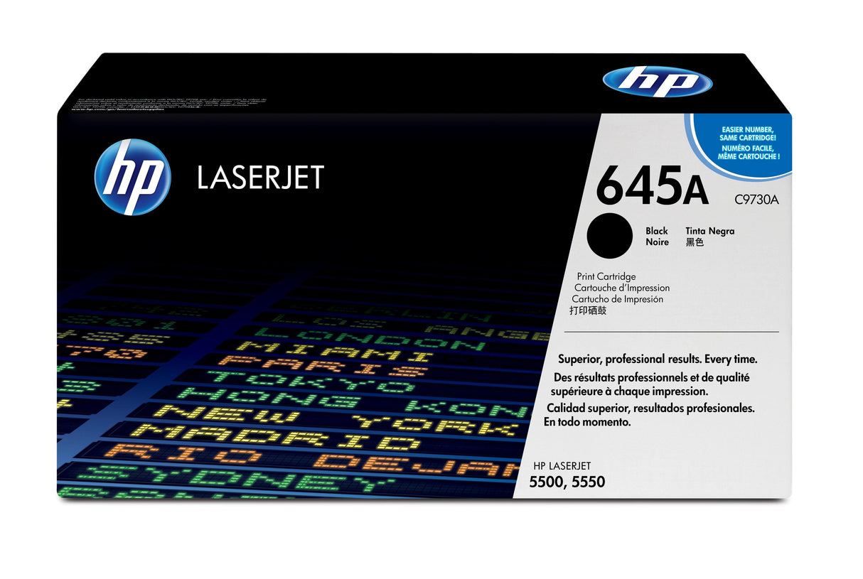 HP 645A Black Original LaserJet Toner Cartridge (C9730A)