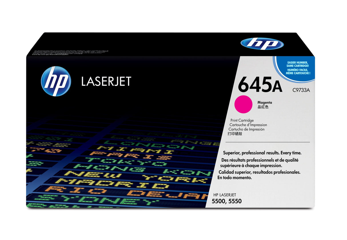 HP 645A Magenta Original LaserJet Toner Cartridge (C9733A)
