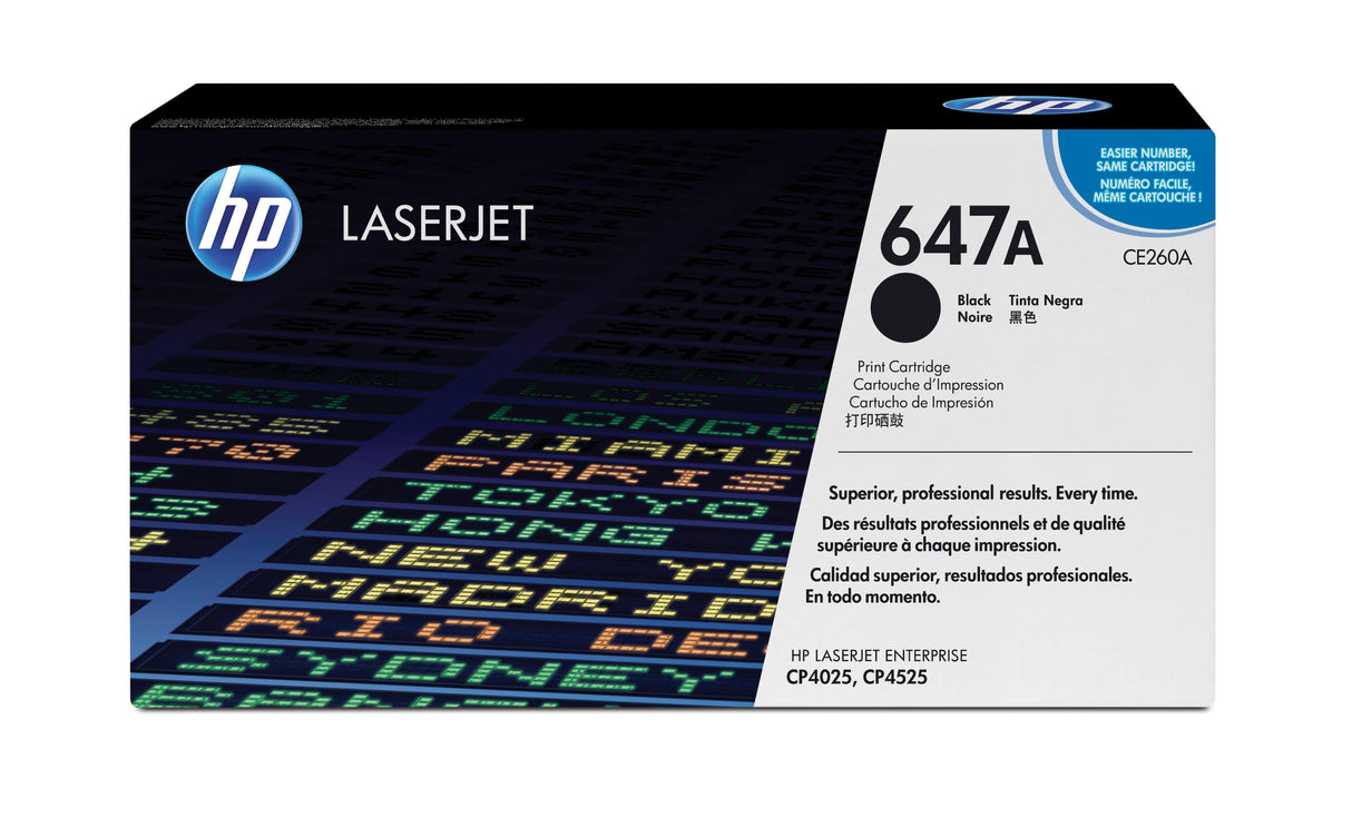 HP 647A Black Original LaserJet Toner Cartridge (CE260A)