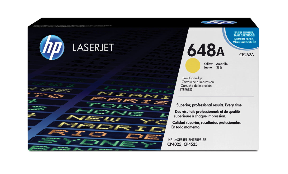 HP 648A Yellow Original LaserJet Toner Cartridge (CE262A)