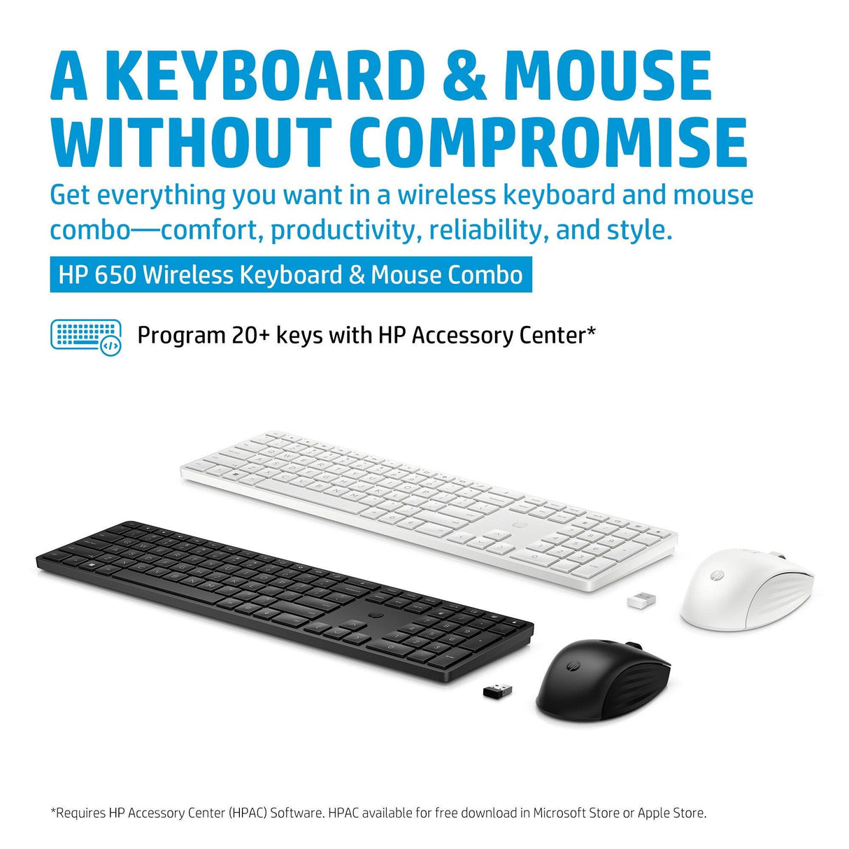 HP 650 Wireless Keyboard and Mouse Combo (4R013AA)