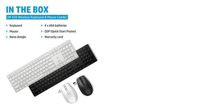 HP 650 Wireless Keyboard and Mouse Combo (4R013AA)