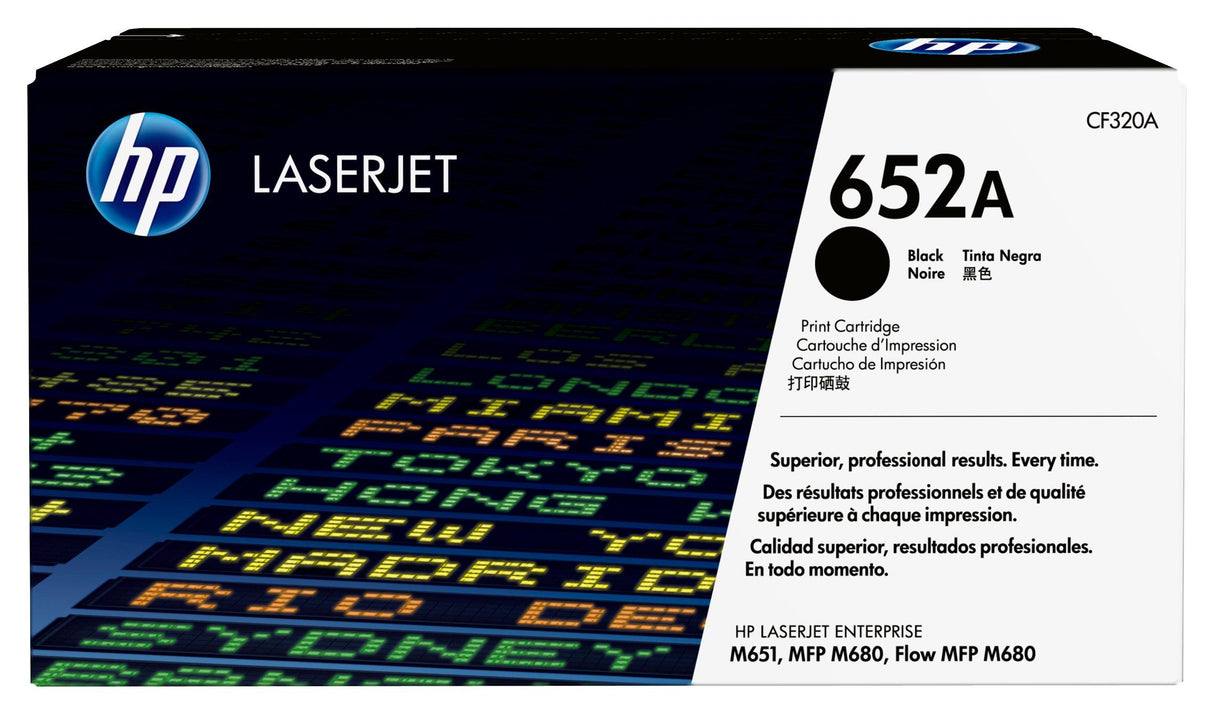 HP 652A Black Original LaserJet Toner Cartridge (CF320A)