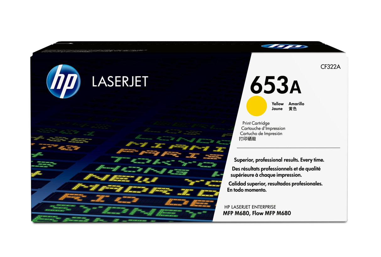 HP 653A Yellow Original LaserJet Toner Cartridge (CF322A)