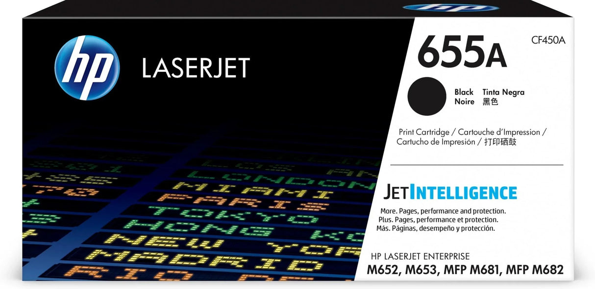 HP 655A Black Original LaserJet Toner Cartridge (CF450A)