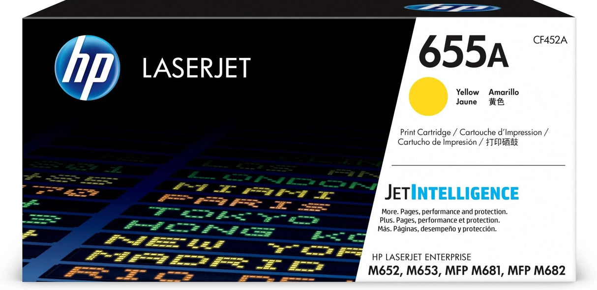 HP 655A Yellow Original LaserJet Toner Cartridge (CF452A)
