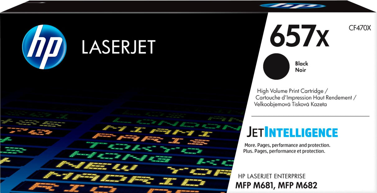 HP 657X High Yield Black Original LaserJet Toner Cartridge (CF470X)