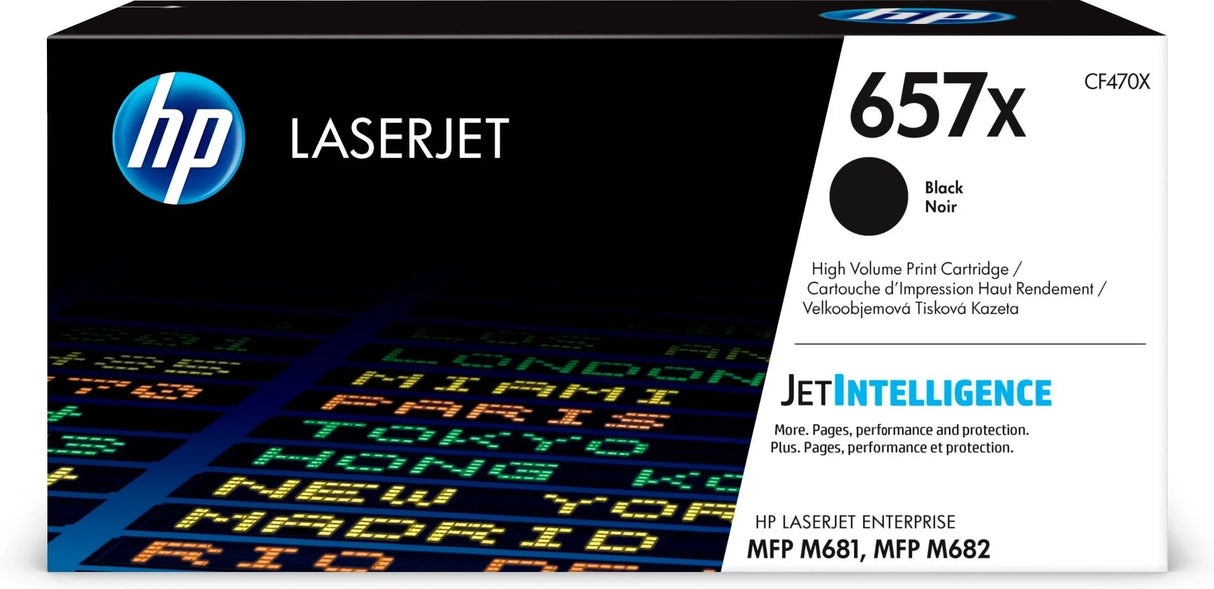 HP 657X High Yield Black Original LaserJet Toner Cartridge (CF470X)