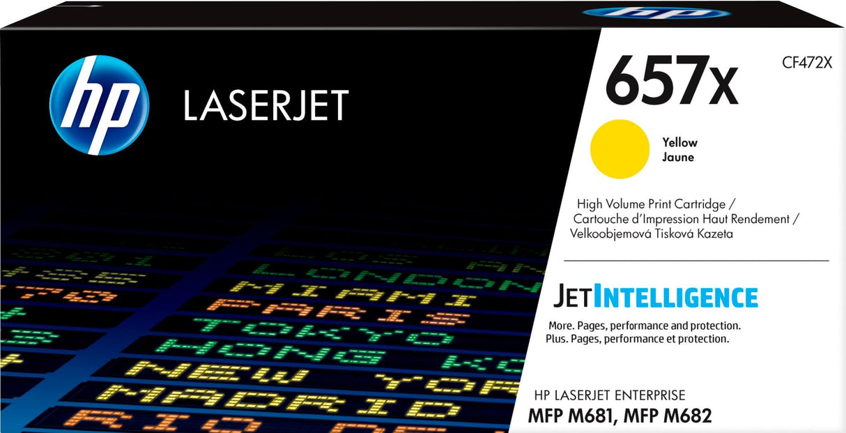 HP 657X High Yield Yellow Original LaserJet Toner Cartridge (CF472X)