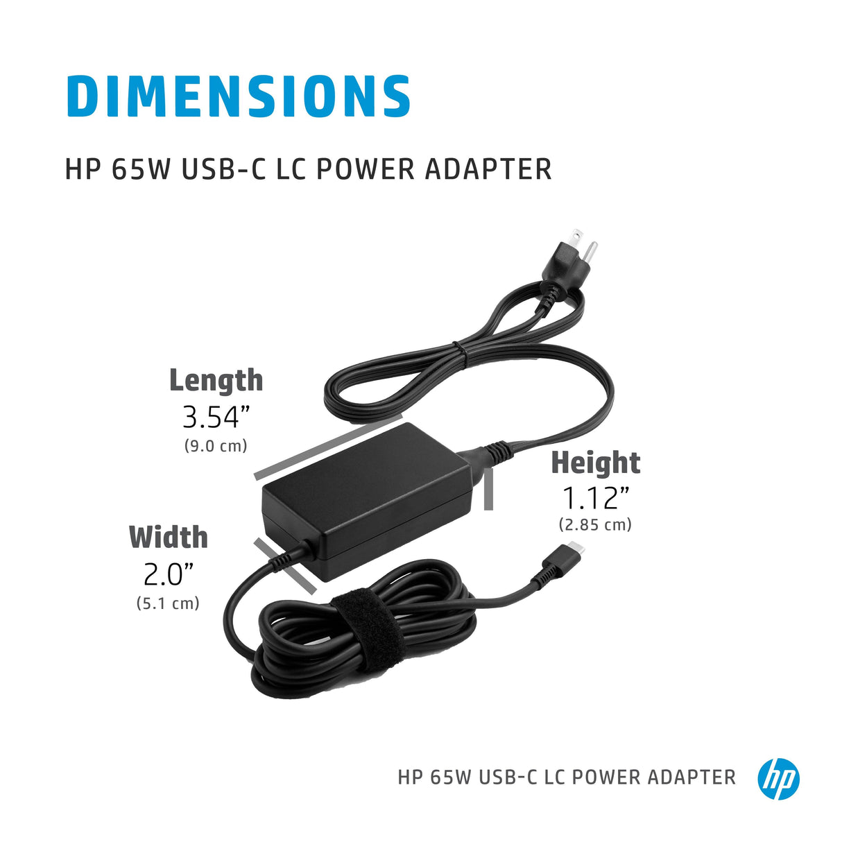 HP 65W USB-C LC Power Adapter (1P3K6AA)