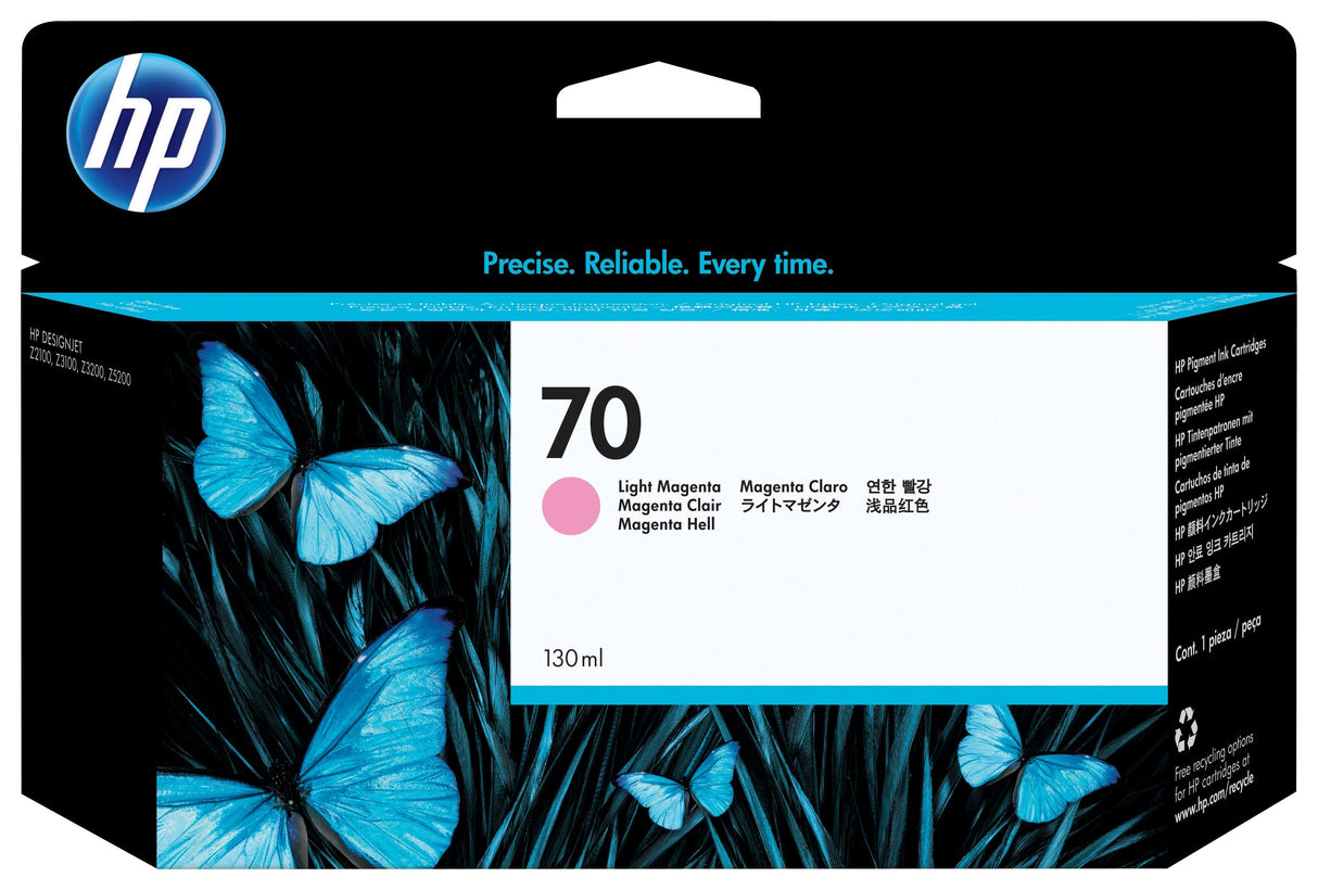 HP 70 130-ml Light Magenta Ink Cartridge (C9455A)