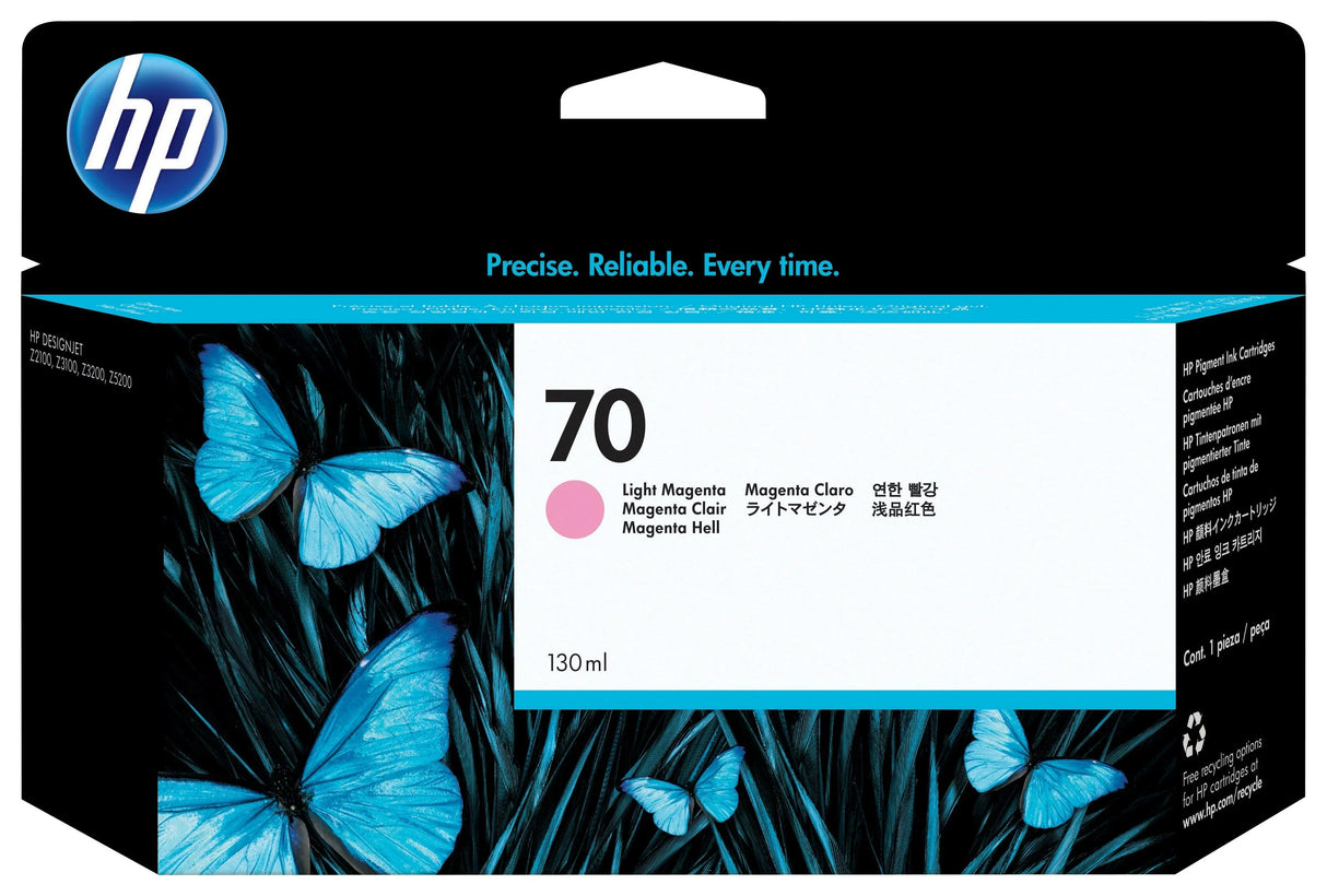 HP 70 130-ml Light Magenta Ink Cartridge (C9455A)