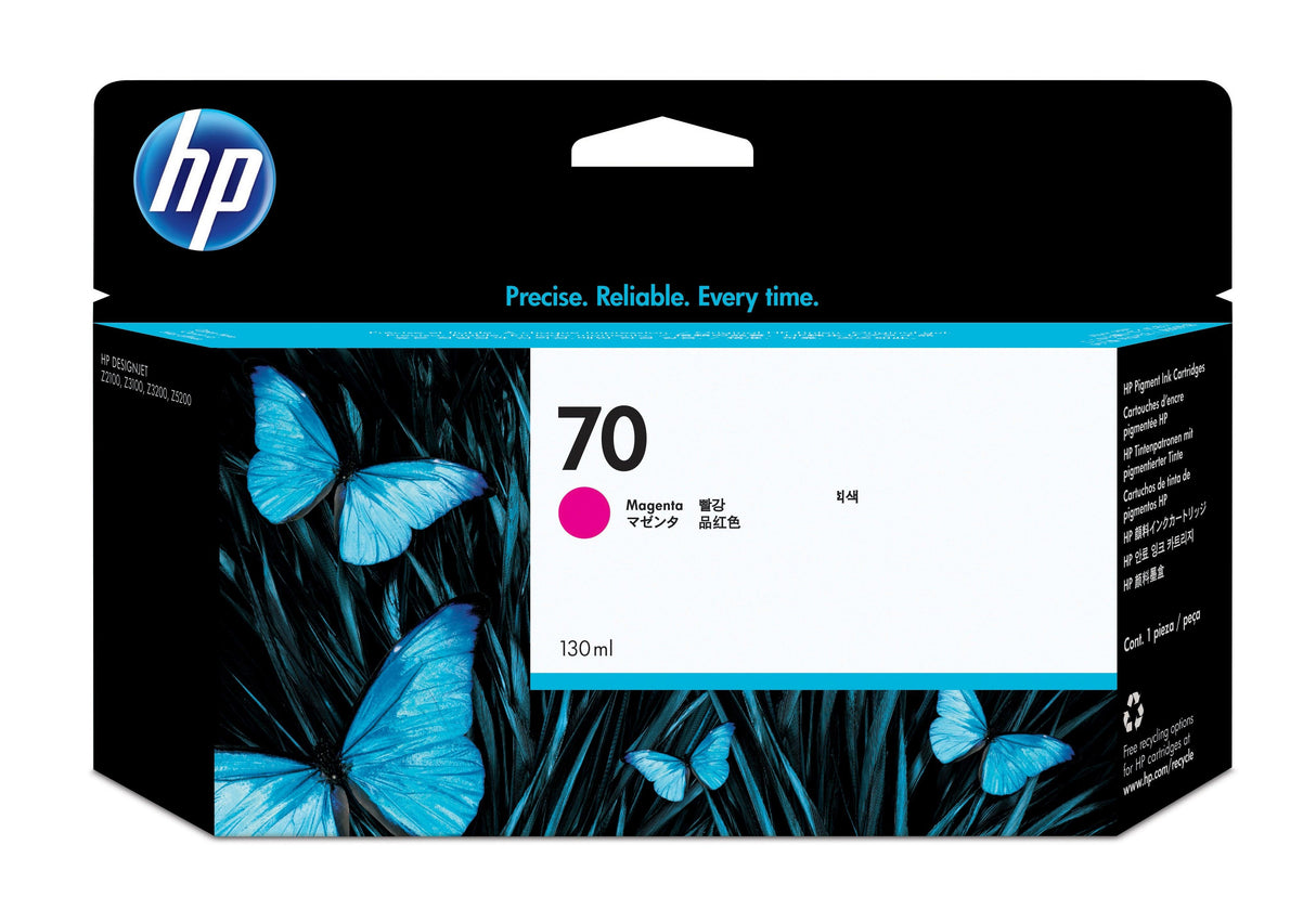 HP 70 130-ml Magenta DesignJet Ink Cartridge (C9453A)