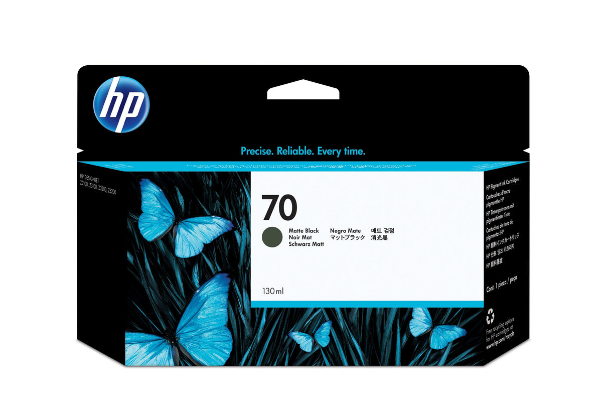 HP 70 130-ml Matte Black DesignJet Ink Cartridge (C9448A)