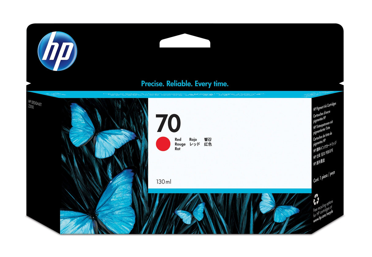 HP 70 130-ml Red DesignJet Ink Cartridge (C9456A)