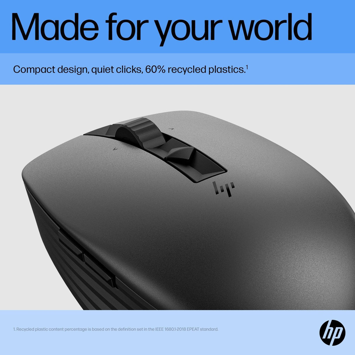 HP 710 – Wireless (Bluetooth + 2.4GHz) / 1200 DPI / Silent Click – Office Wireless Mouse