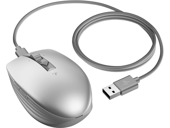 HP 710 Rechargeable Silent Silver Bluetooth Mouse