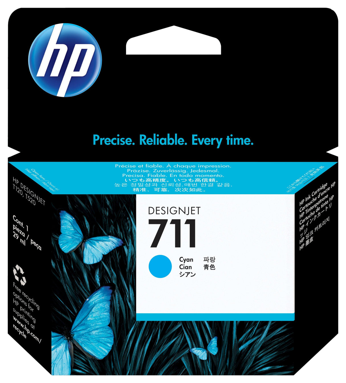 HP 711 29-ml Cyan DesignJet Ink Cartridge (CZ130A)