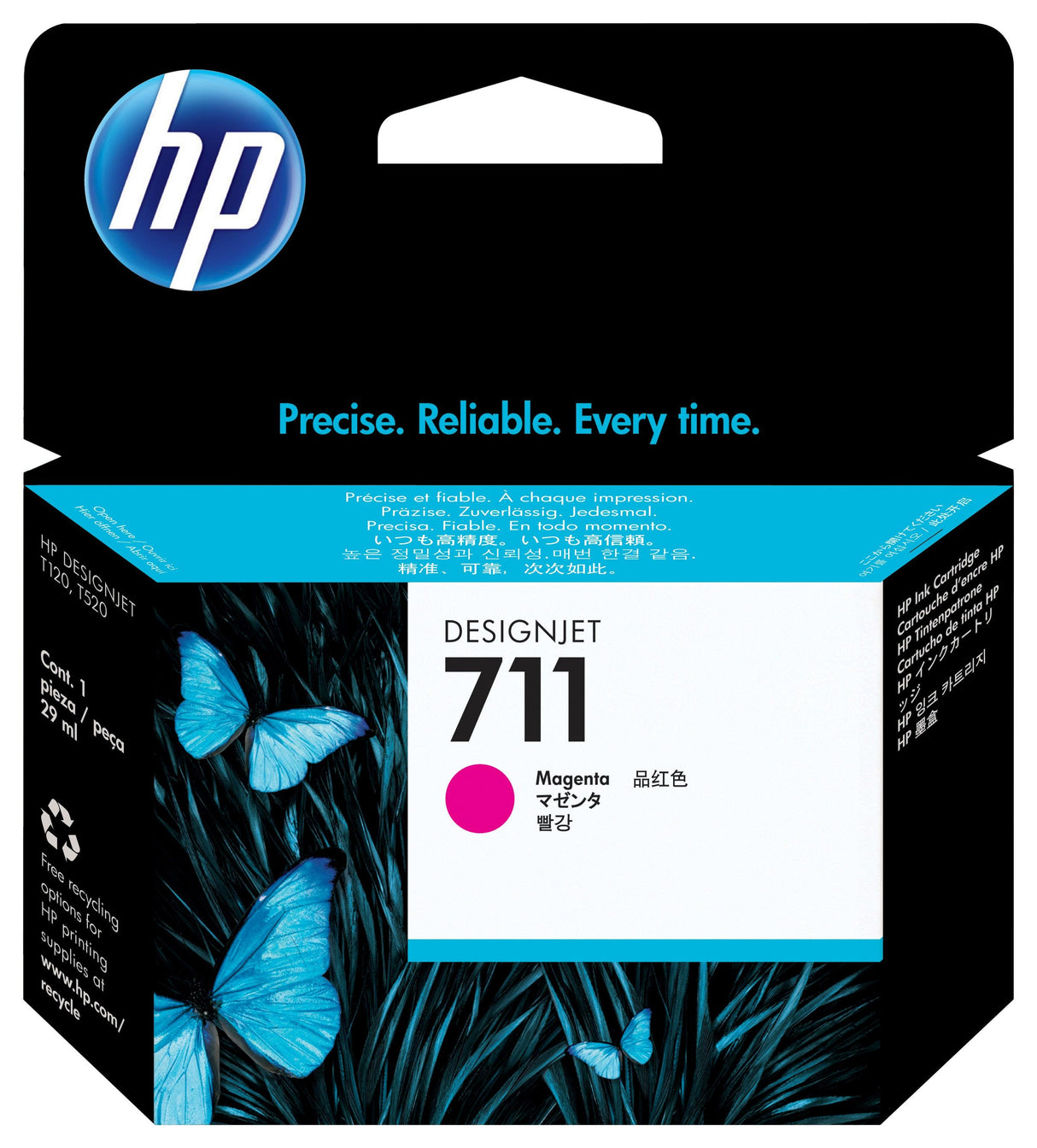 HP 711 29-ml Magenta DesignJet Ink Cartridge (CZ131A)