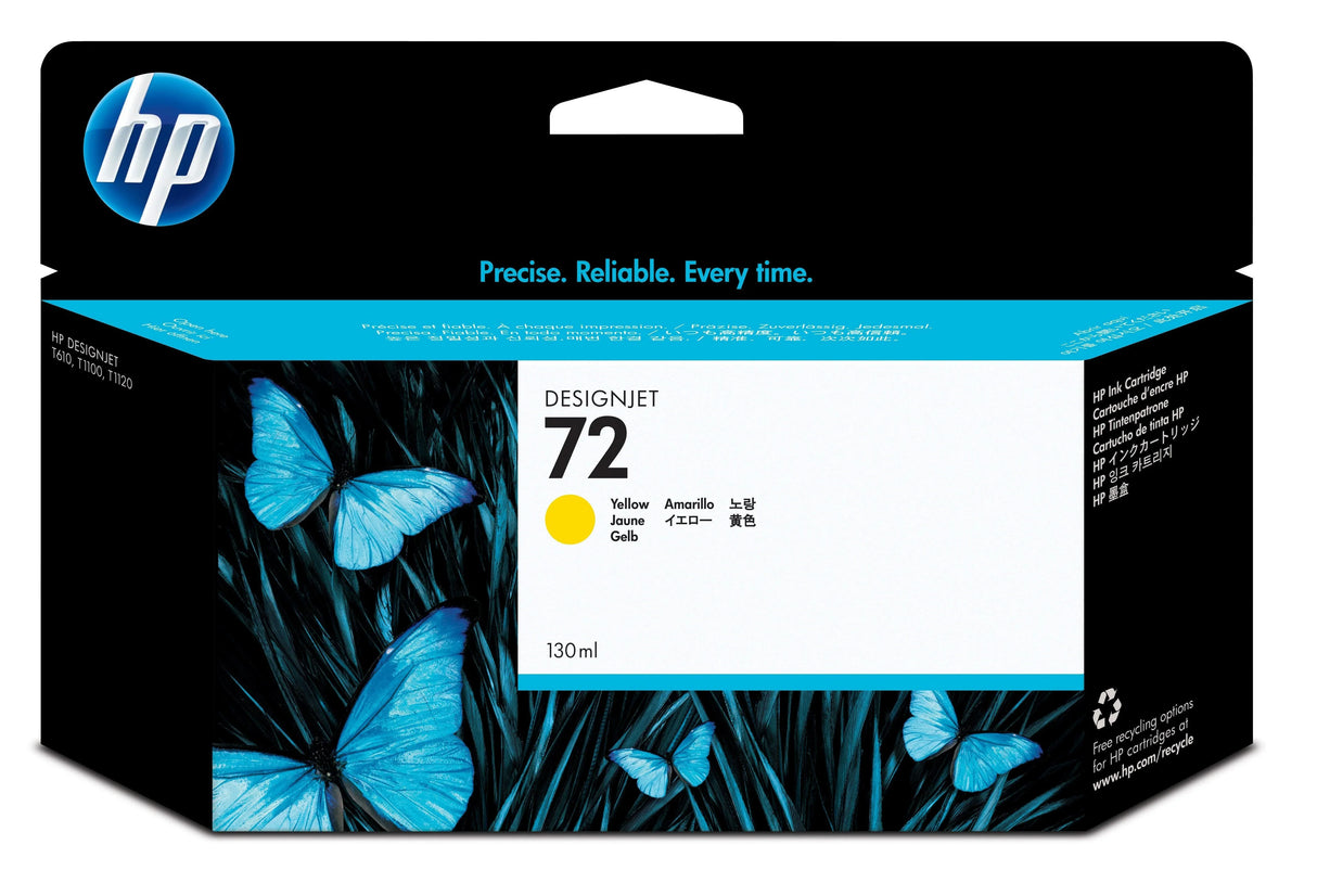 HP 72 130-ml Yellow DesignJet Ink Cartridge (C9373A)