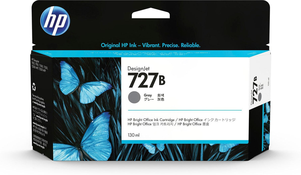 HP 727B 130-ml Gray DesignJet Ink Cartridge (3WX15A)