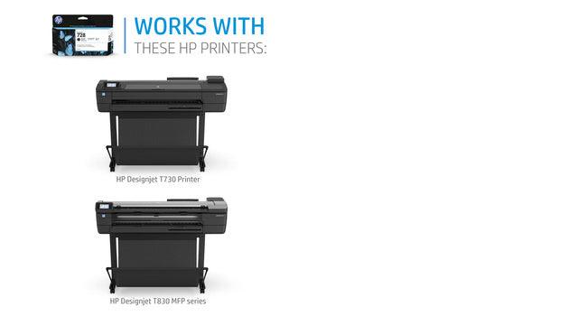 HP 728 130-ml Cyan DesignJet Ink Cartridge (F9J67A)