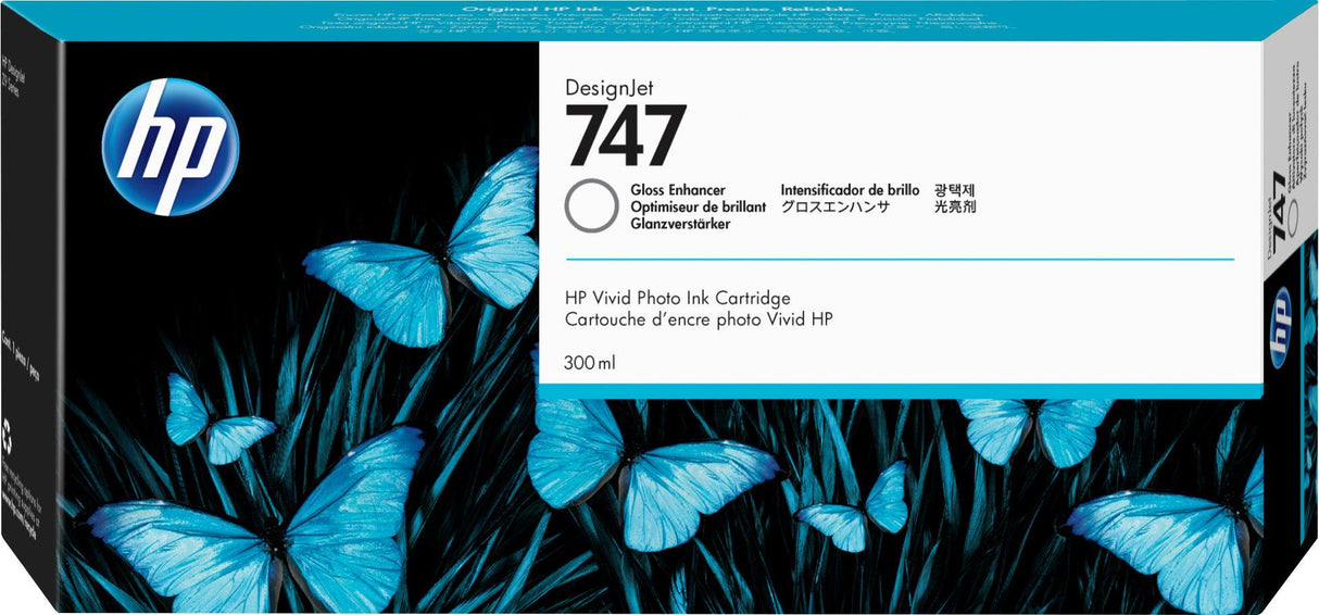 HP 747 300-ml Gloss Enhancer DesignJet Ink Cartridge (P2V87A)