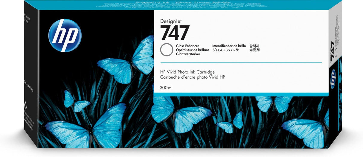 HP 747 300-ml Gloss Enhancer DesignJet Ink Cartridge (P2V87A)