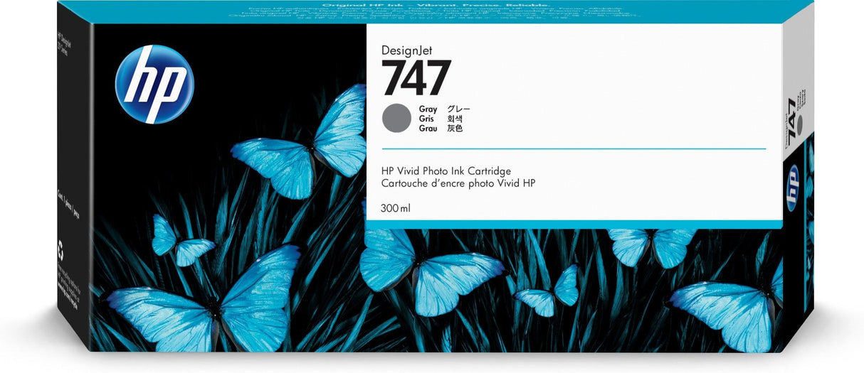 HP 747 300-ml Gray DesignJet Ink Cartridge (P2V86A)