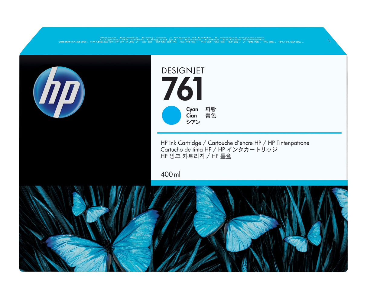 HP 761 400-ml Cyan DesignJet Ink Cartridge (CM994A)