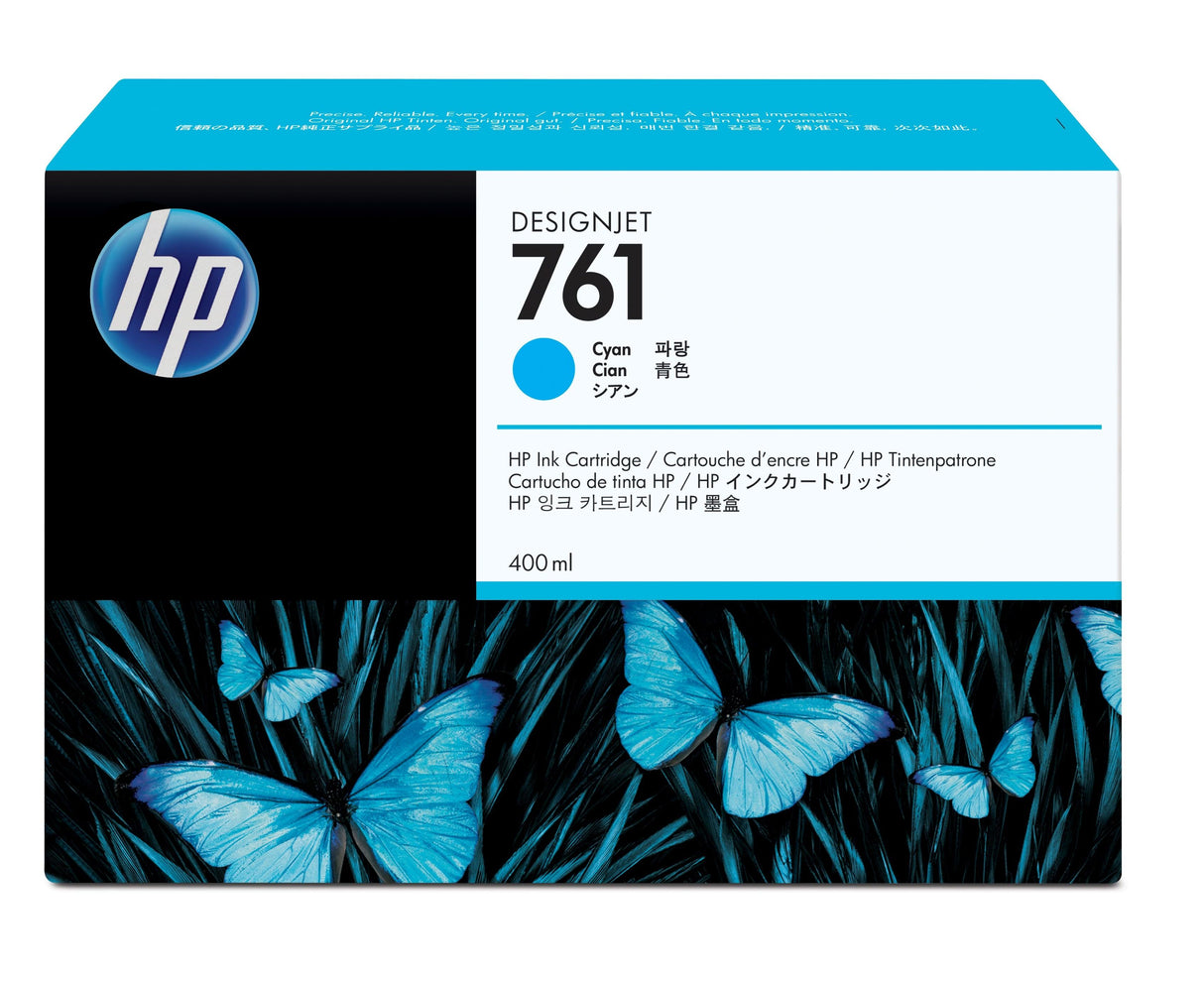 HP 761 400-ml Cyan DesignJet Ink Cartridge (CM994A)
