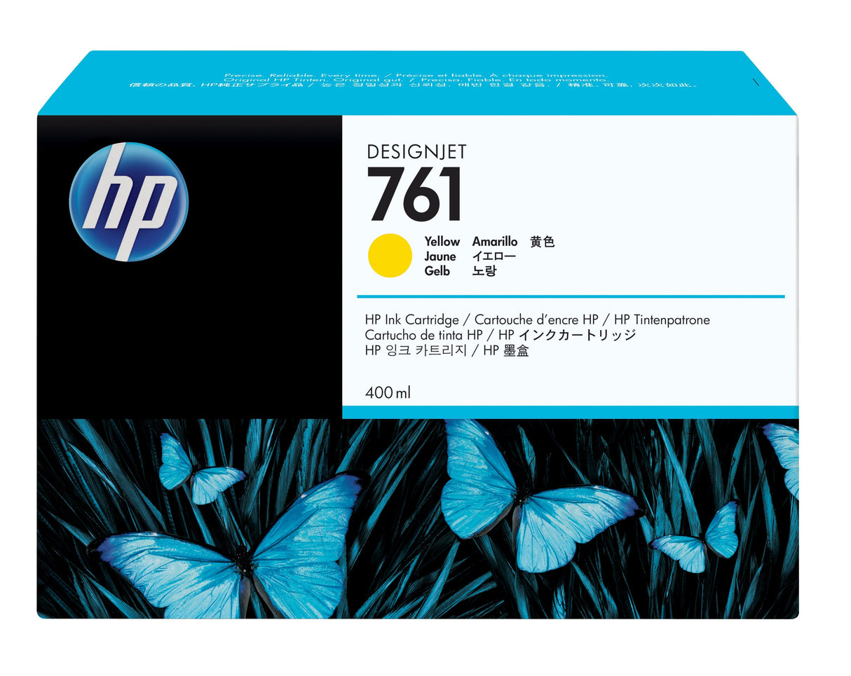 HP 761 400-ml Yellow DesignJet Ink Cartridge (CM992A)