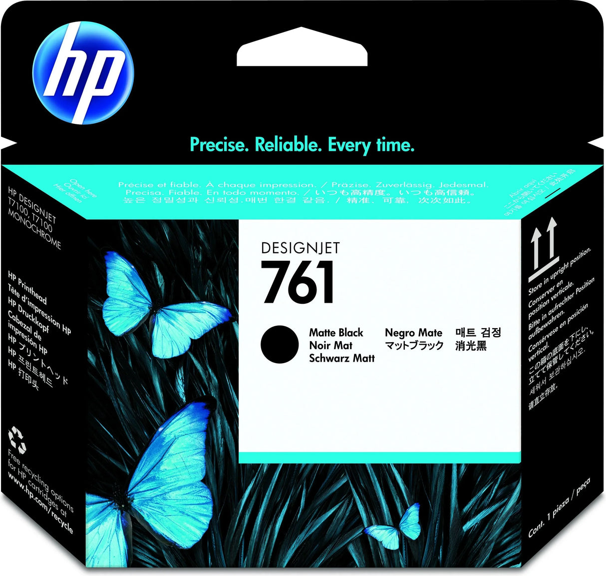 HP 761 Matte Black|Matte Black Designjet Printhead (CH648A)