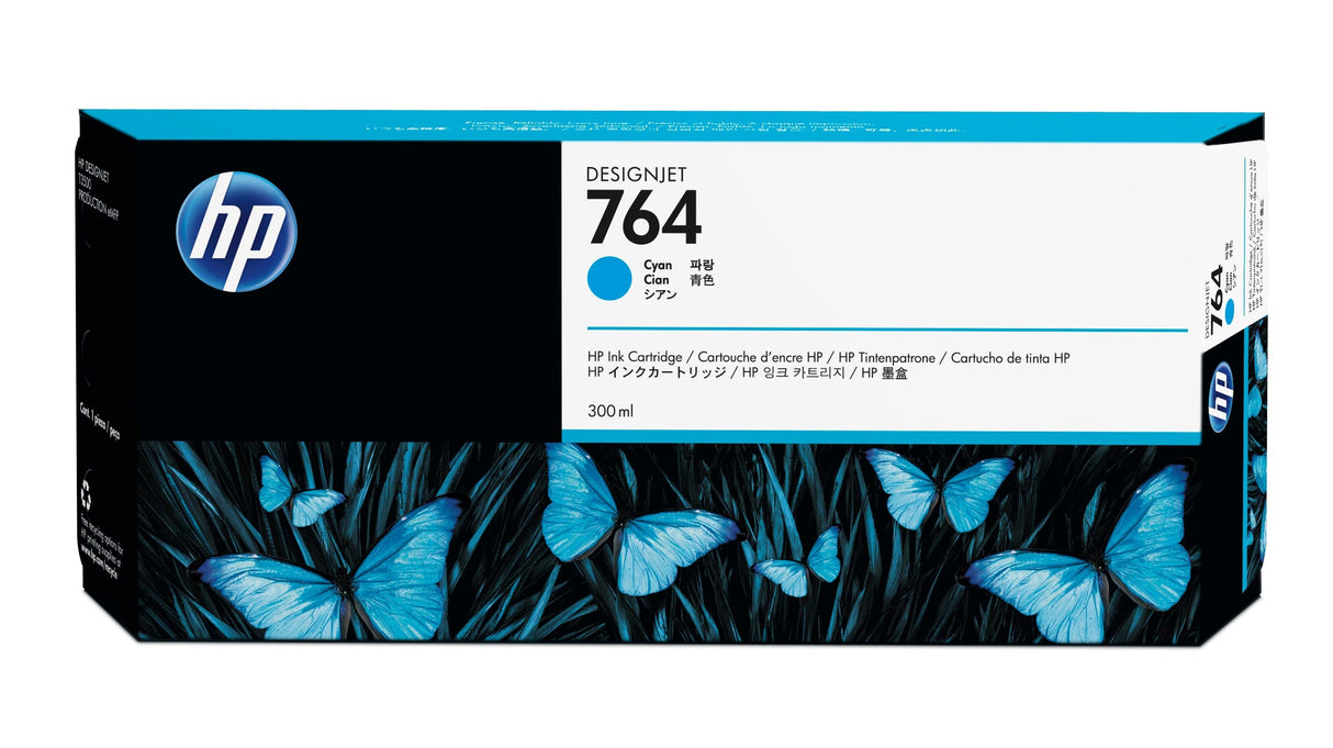 HP 764 300-ml Cyan Ink Cartridge (C1Q13A)