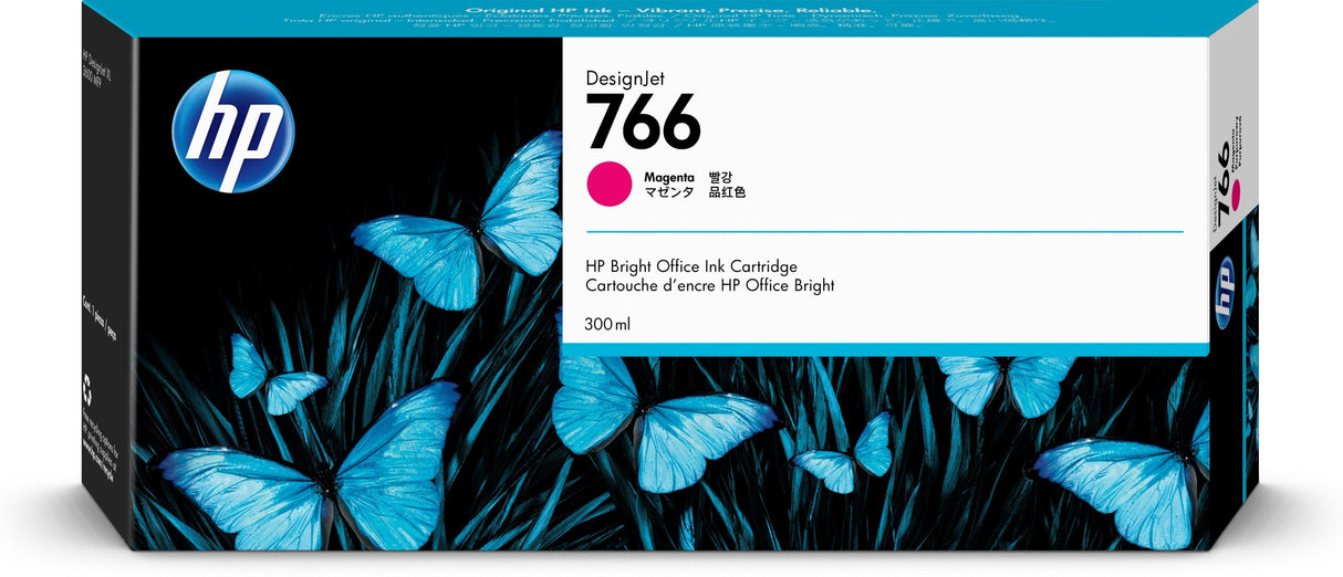 HP 766 300-ml Magenta DesignJet Ink Cartridge (P2V90A)
