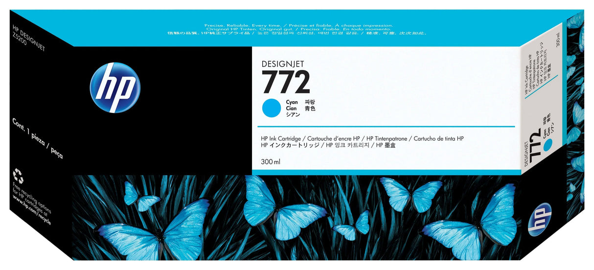 HP 772 300-ml Cyan DesignJet Ink Cartridge (CN636A)