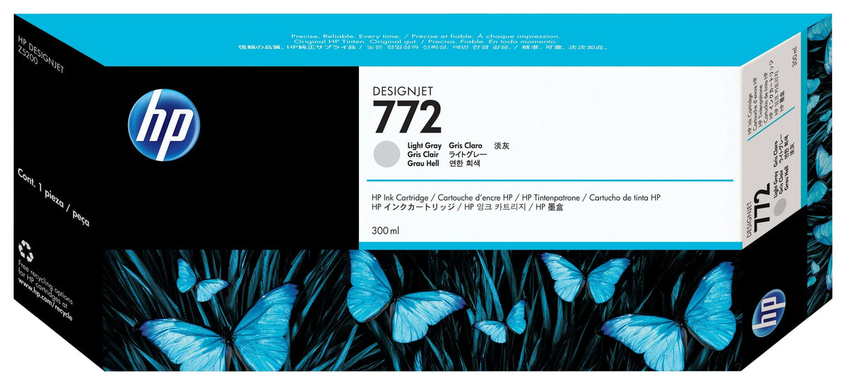 HP 772 300-ml Light Gray DesignJet Ink Cartridge (CN634A)