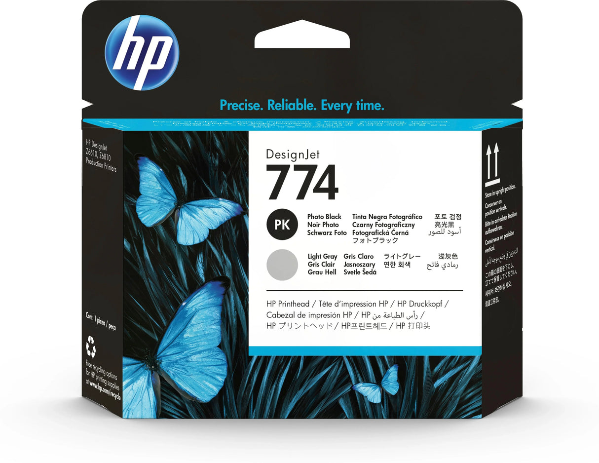 HP 774 Photo Black|Light Gray DesignJet Printhead (P2W00A)
